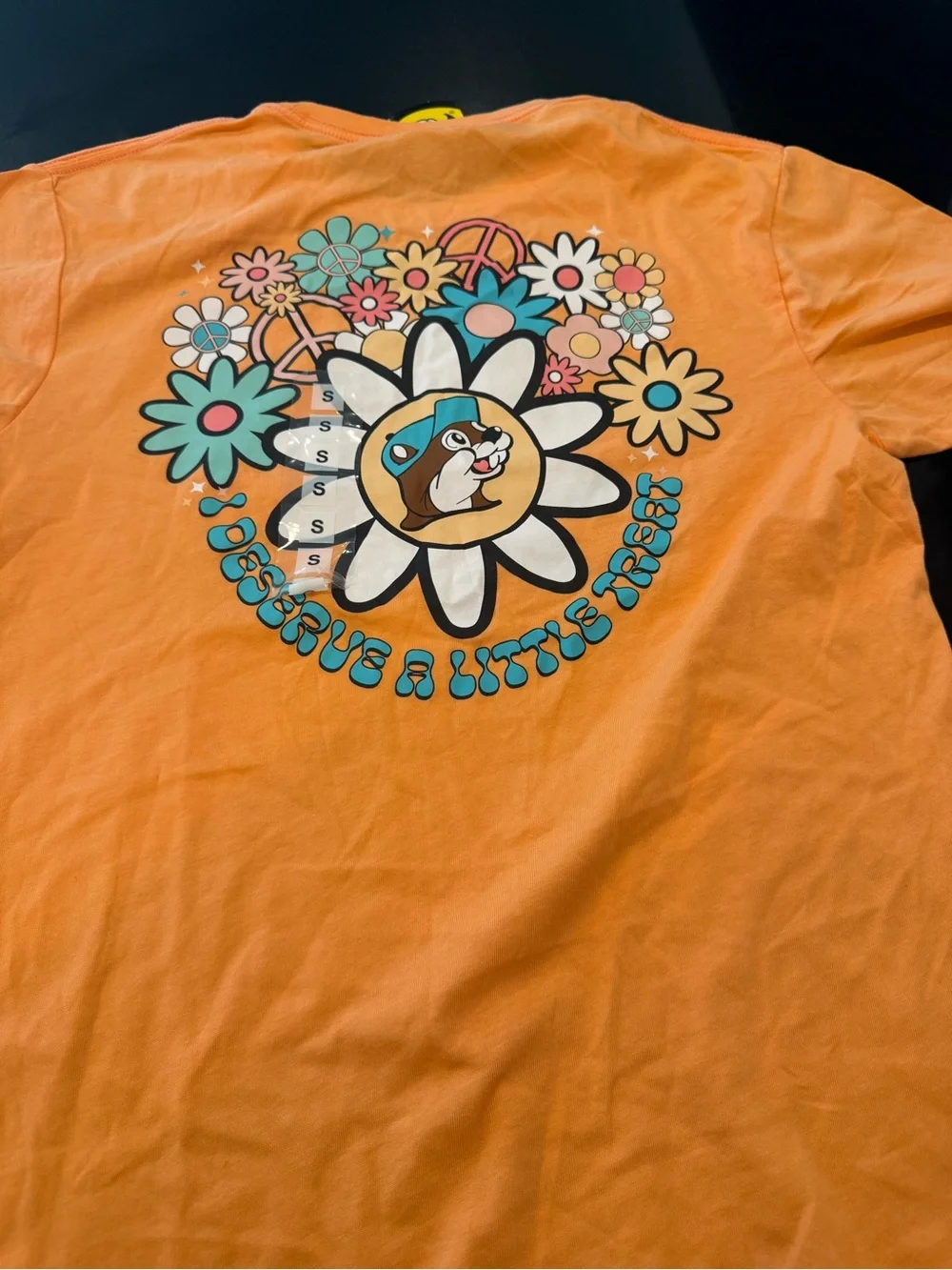 Kids Orange Matching Tee & Shorts Set - Floral Graphic